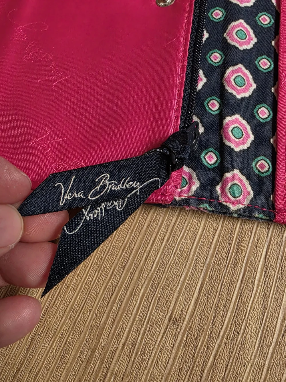 Vera Bradley Quilted Trifold Wallet Retired Petal Paisley